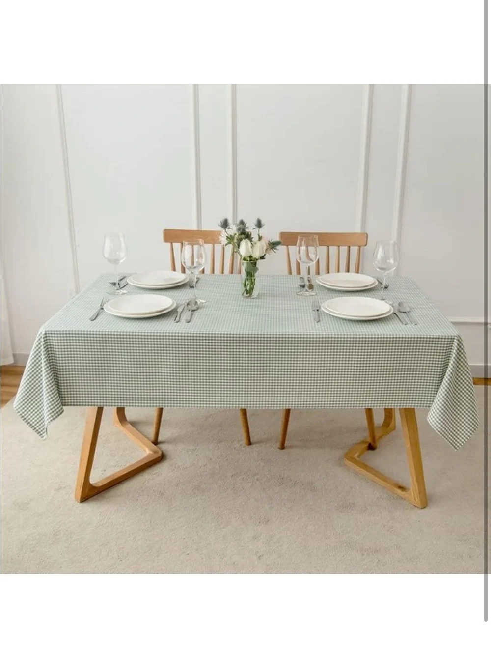 NEW Rectangle Checkered Tablecloth. Waterproof Wrinkle Resistant Buffalo Plaid